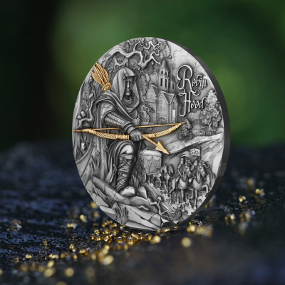 Robinas Hudas - 2 oz - sidabrinė kolekcinė moneta