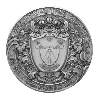 Gražuolė ir pabaisa - 2 oz - Sidabrinė kolekcinė moneta