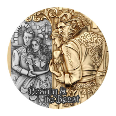 Gražuolė ir pabaisa - 2 oz - Sidabrinė kolekcinė moneta