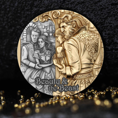 Gražuolė ir pabaisa - 2 oz - Sidabrinė kolekcinė moneta