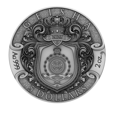 Geiša - 2 oz - Sidabrinė kolekcinė moneta