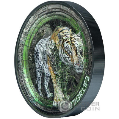 Tigras Kitas gyvenimas - 3 oz - Sidabrinė kolekcinė moneta