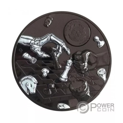 Tamsusis šachmatas (2021) - 3 oz sidabro kolekcinė moneta