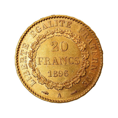 20 frankų - 6,45 g - auksinė investicinė moneta
