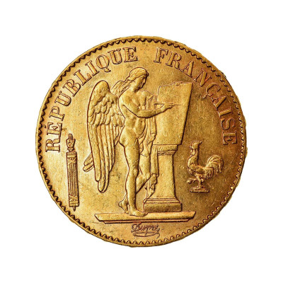 20 frankų - 6,45 g - auksinė investicinė moneta