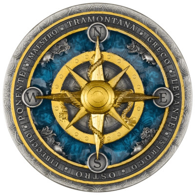 „Compass Rose“ (2026) – 2 oz – sidabrinė kolekcinė moneta