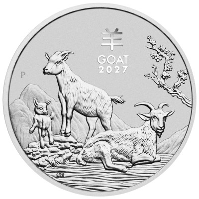 „Lunar Goat“ (2027) – 1 uncija – sidabrinė investicinė...